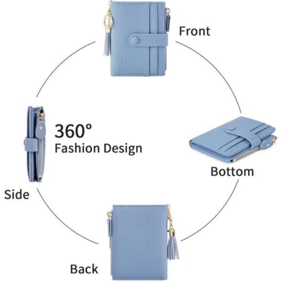 Womens Wallet Small, Card Holder Blue - Picture 5 of 7